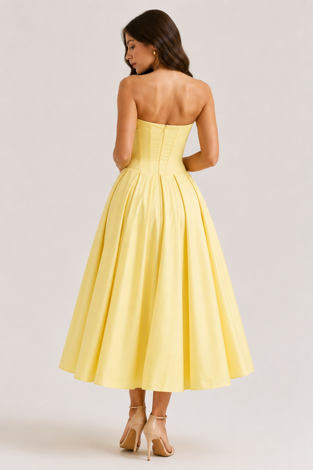 Women's Elegant Strapless Dress for Summer