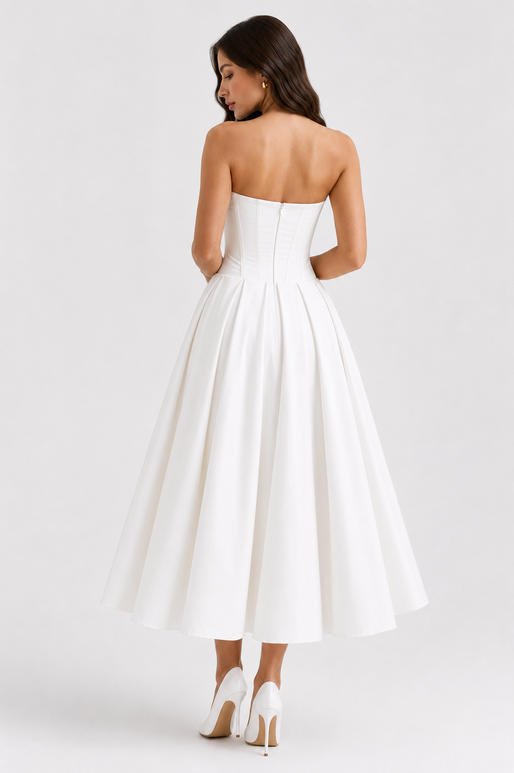 Women's Elegant Strapless Dress for Summer