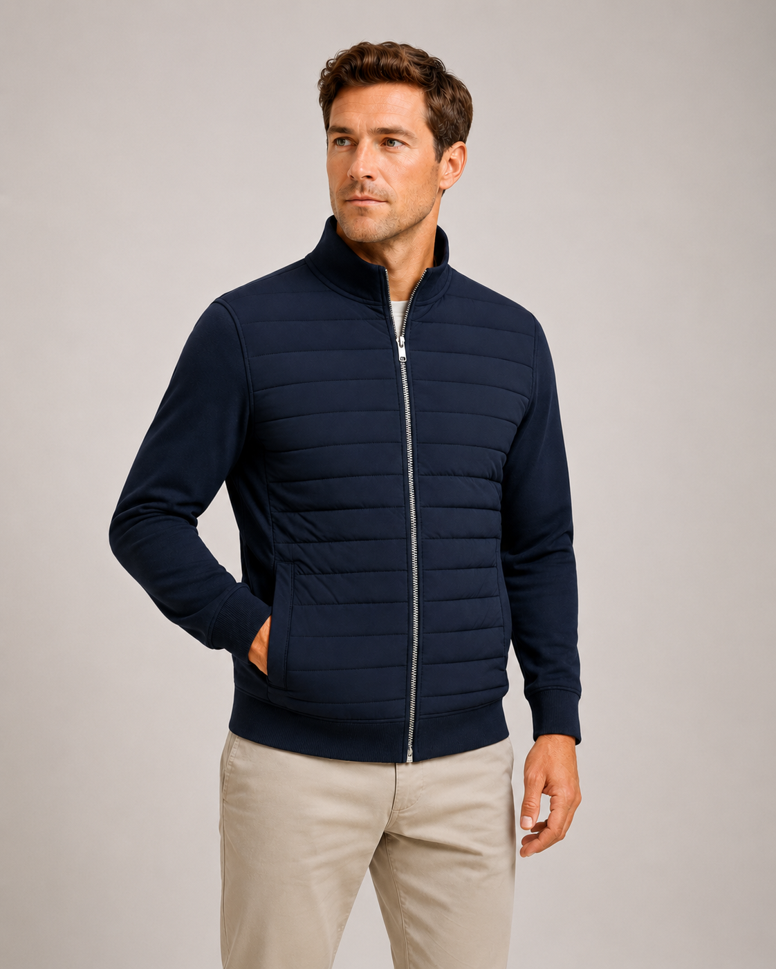 Men's Lightweight Puffer Jacket Smart Casual Wear