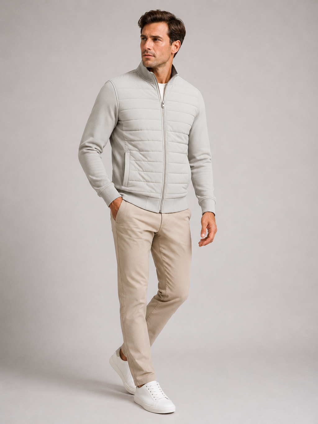 Men's Lightweight Puffer Jacket Smart Casual Wear