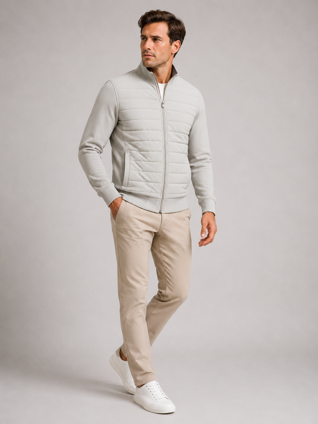 Men's Lightweight Puffer Jacket Smart Casual Wear