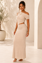 Women's One Shoulder Co Ord Set Elegant Evening Wear