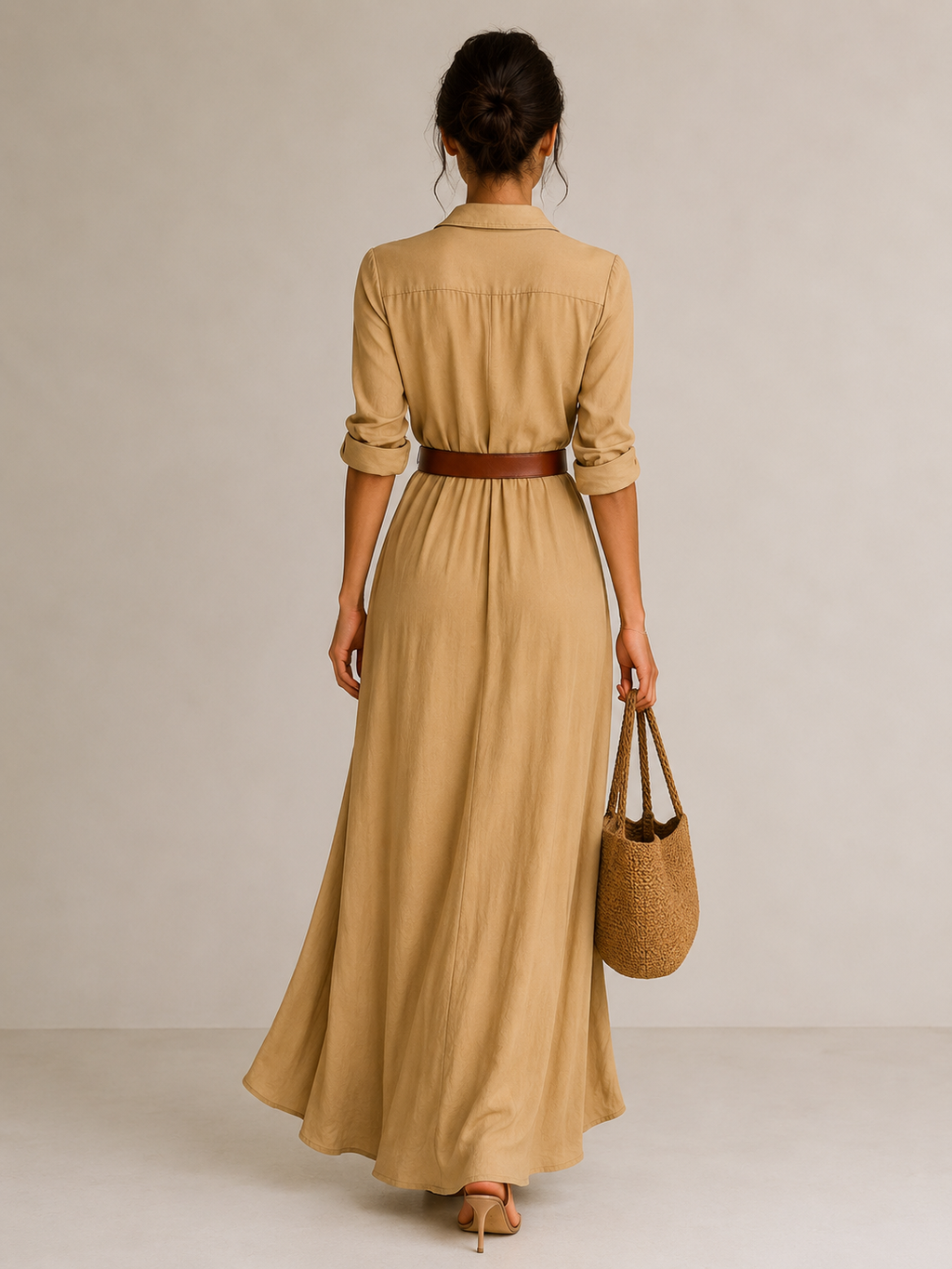Women's Long Sleeve Maxi Dress Timeless Casual Chic Wear