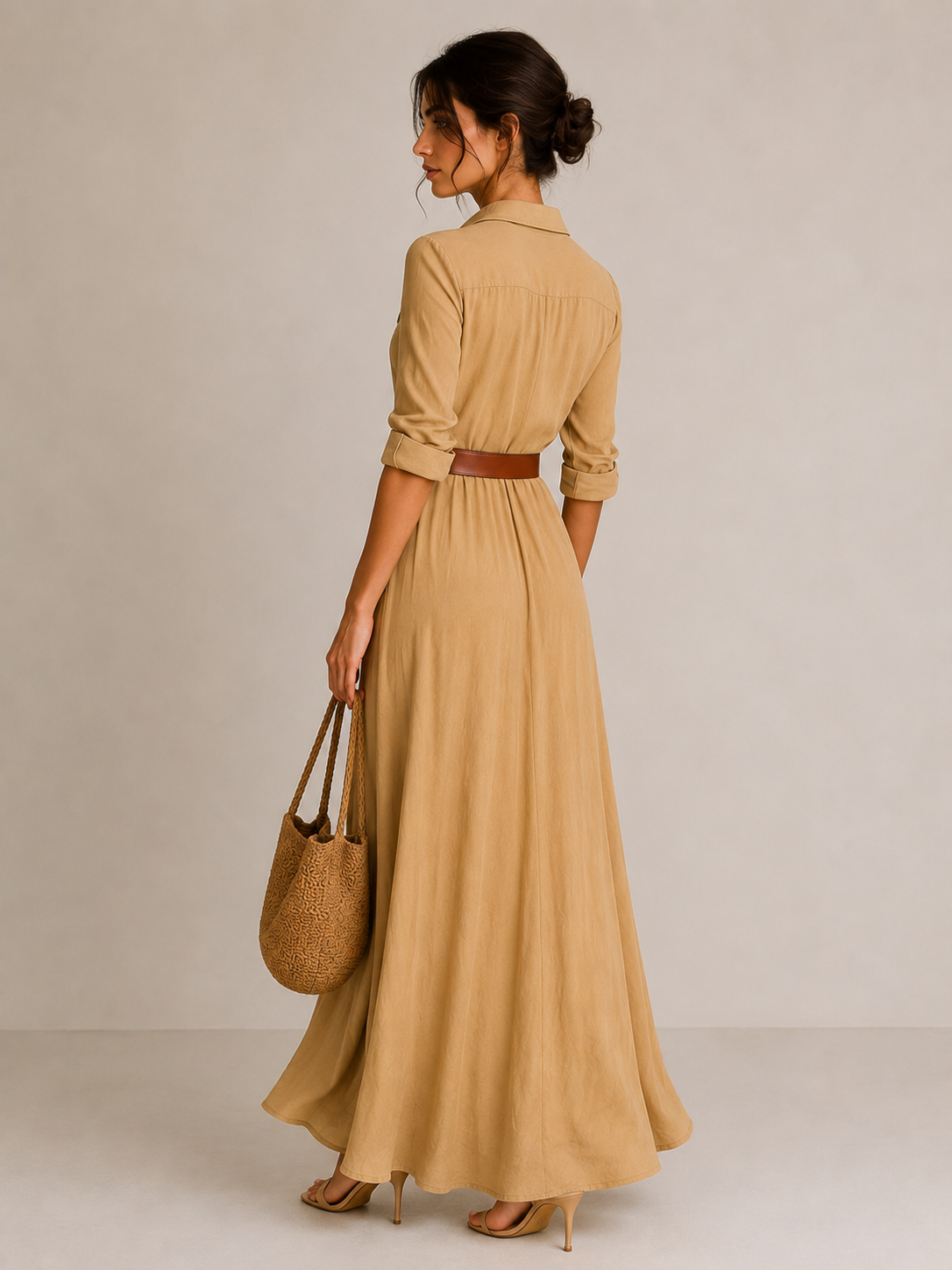 Women's Long Sleeve Maxi Dress Timeless Casual Chic Wear