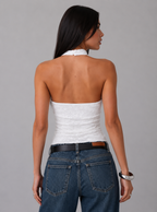Women's Feminine Halter Top Timeless Casual Elegance