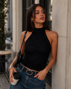 Women's Feminine Halter Top Timeless Casual Elegance