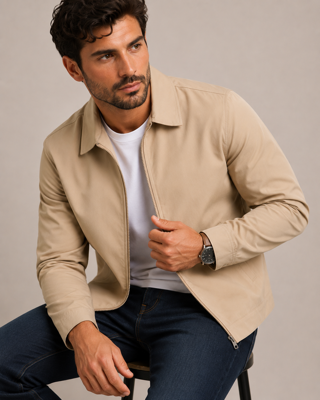 Men's Lightweight Jacket Minimalist Smart Casual Style