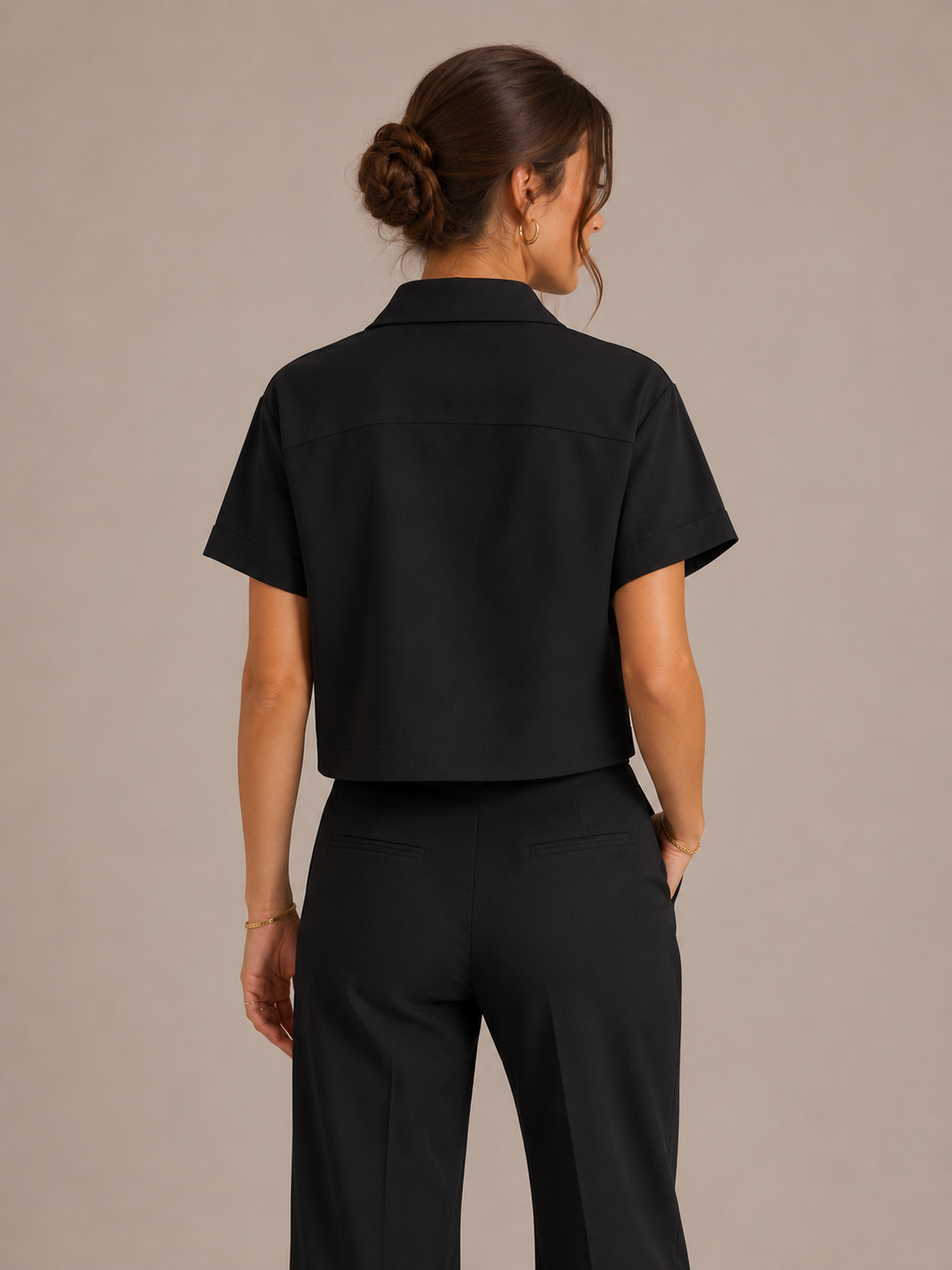Women's Cropped Bomber Jacket for Spring and Summer Wear