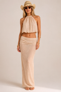 Women's Elegant Halter Co Ord Set for Holidays and Resorts