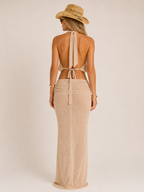 Women's Elegant Halter Co Ord Set for Holidays and Resorts