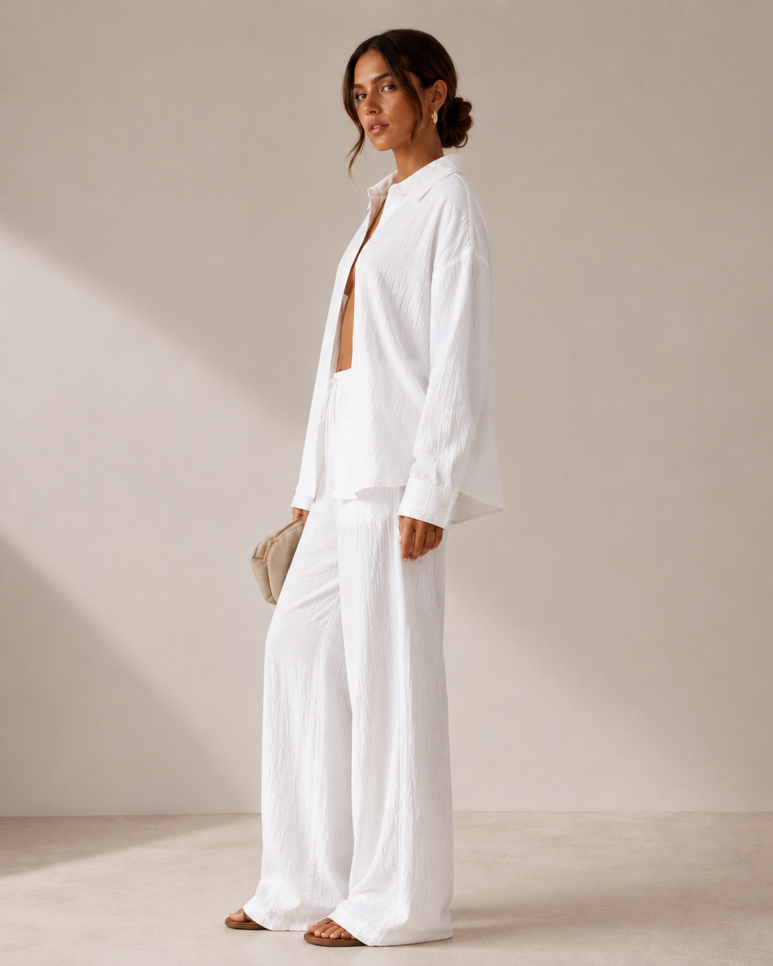 Women's Relaxed Resort Co Ord Set Chic Coastal Style