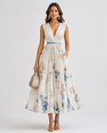 Women's Floral Maxi Dress Sophisticated Romantic Style