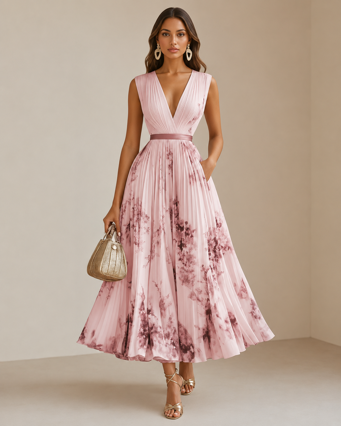 Women's Floral Maxi Dress Sophisticated Romantic Style
