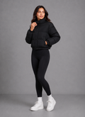 Women's Padded Quilted Cropped Bomber Jacket