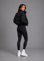 Women's Padded Quilted Cropped Bomber Jacket