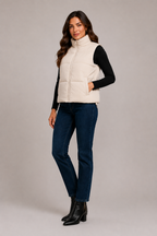 Women's Padded Gilet – Quilted Gilet with High Collar