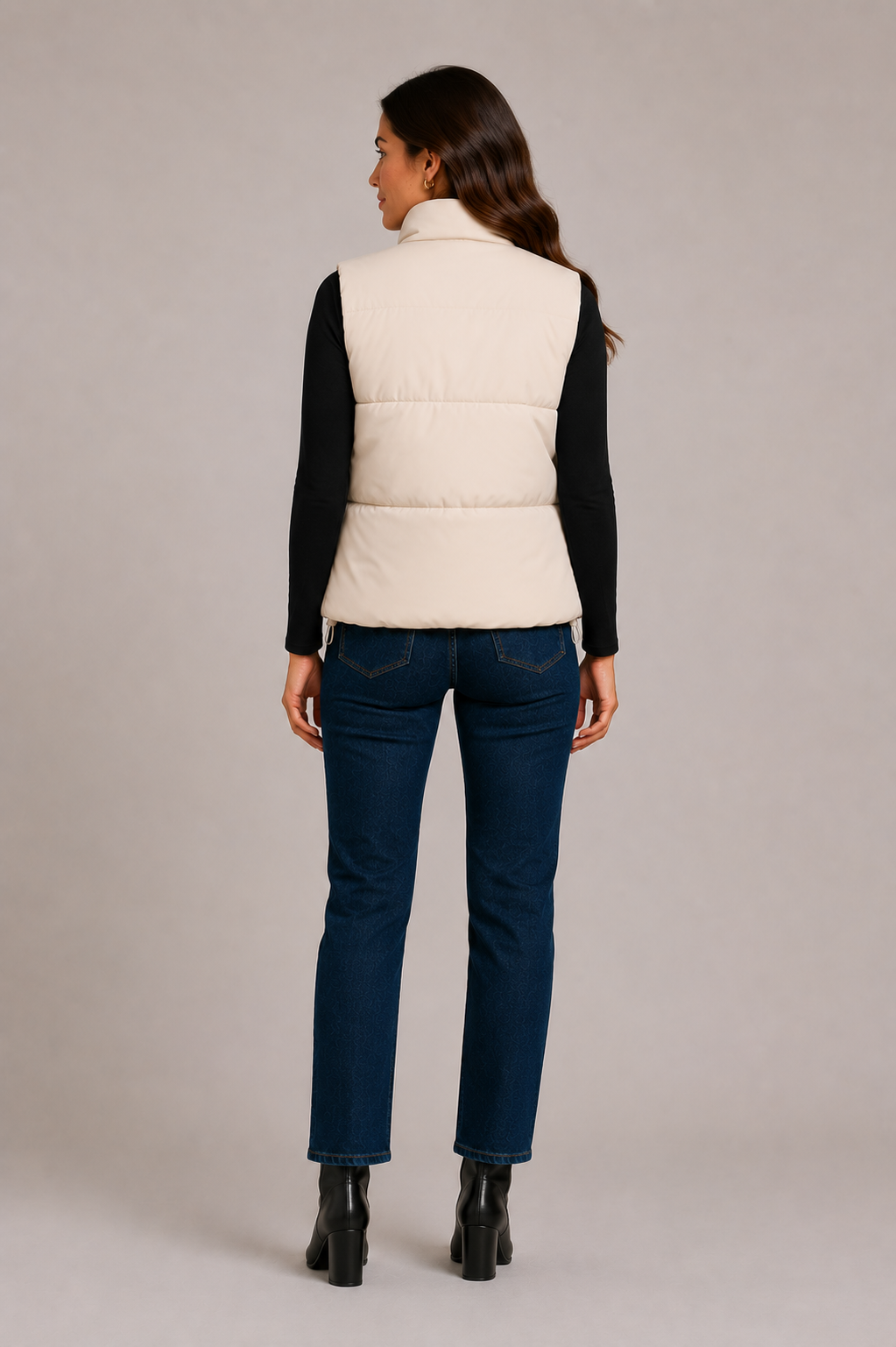 Women's Padded Gilet – Quilted Gilet with High Collar