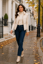 Women's Padded Gilet – Quilted Gilet with High Collar