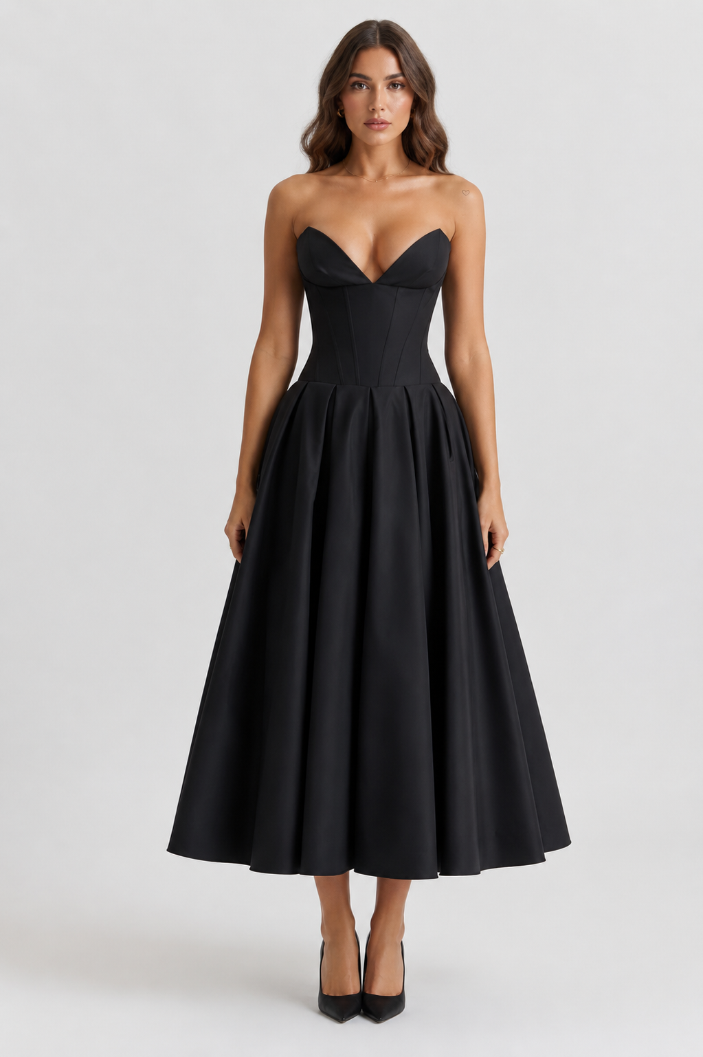 Women's Elegant Strapless Dress for Summer