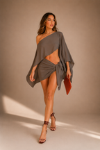 Women's Linen Sarong Co Ord Set Elegant Resort Wear