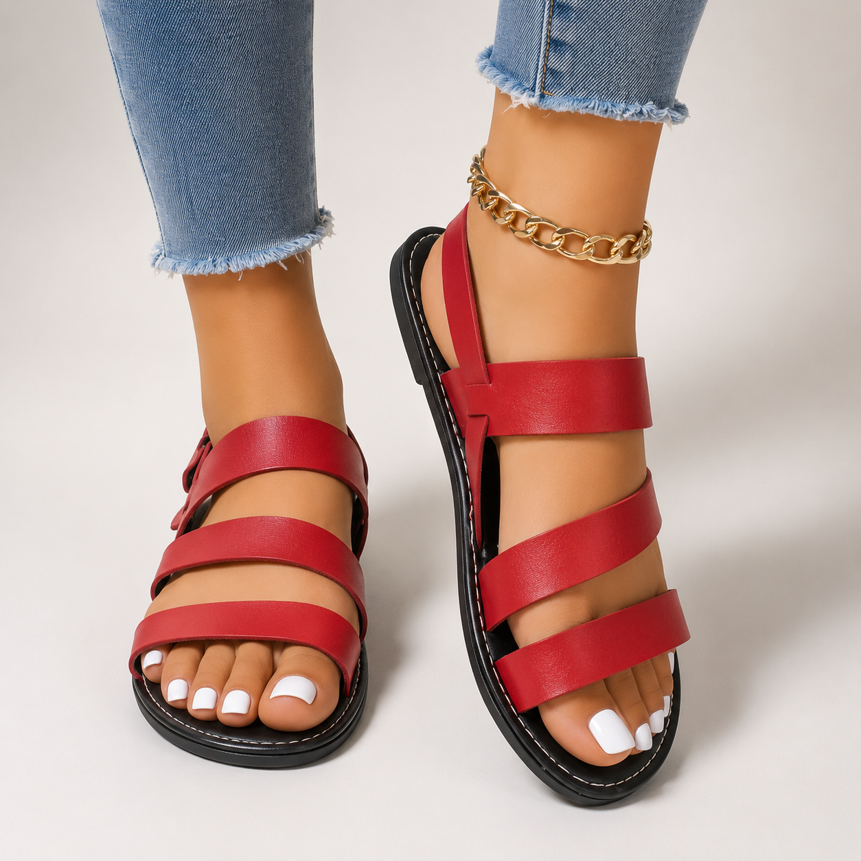 Women's Elegant Flat Sandals Open Toe Summer