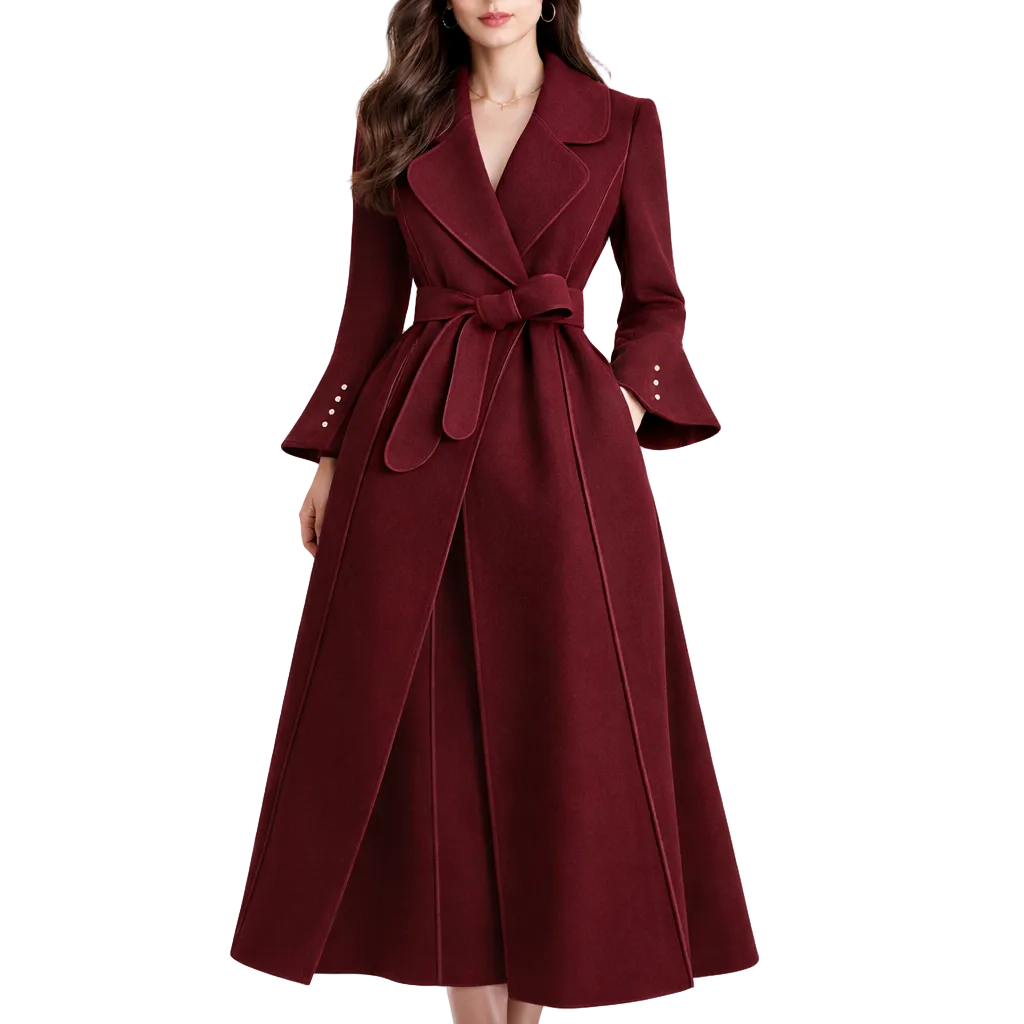 Women's Wool Blend Coat Mid Length Overcoat