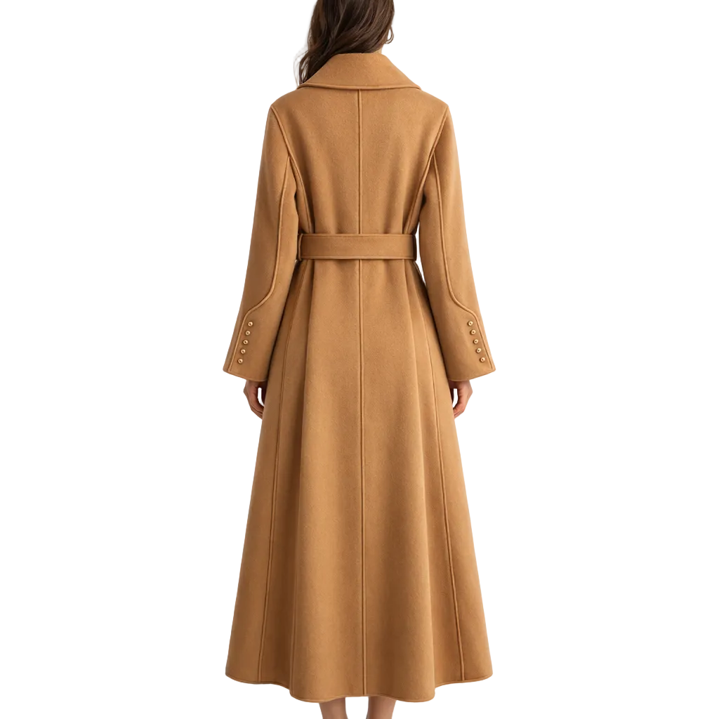 Women's Wool Blend Coat Mid Length Overcoat