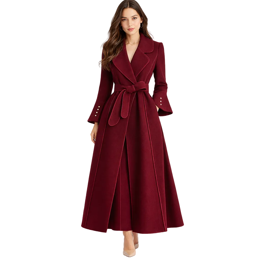 Women's Wool Blend Coat Mid Length Overcoat