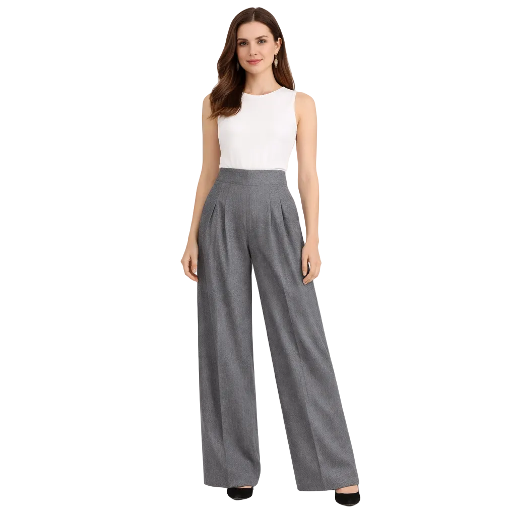 Women's Wide Leg Pants Draped Trousers