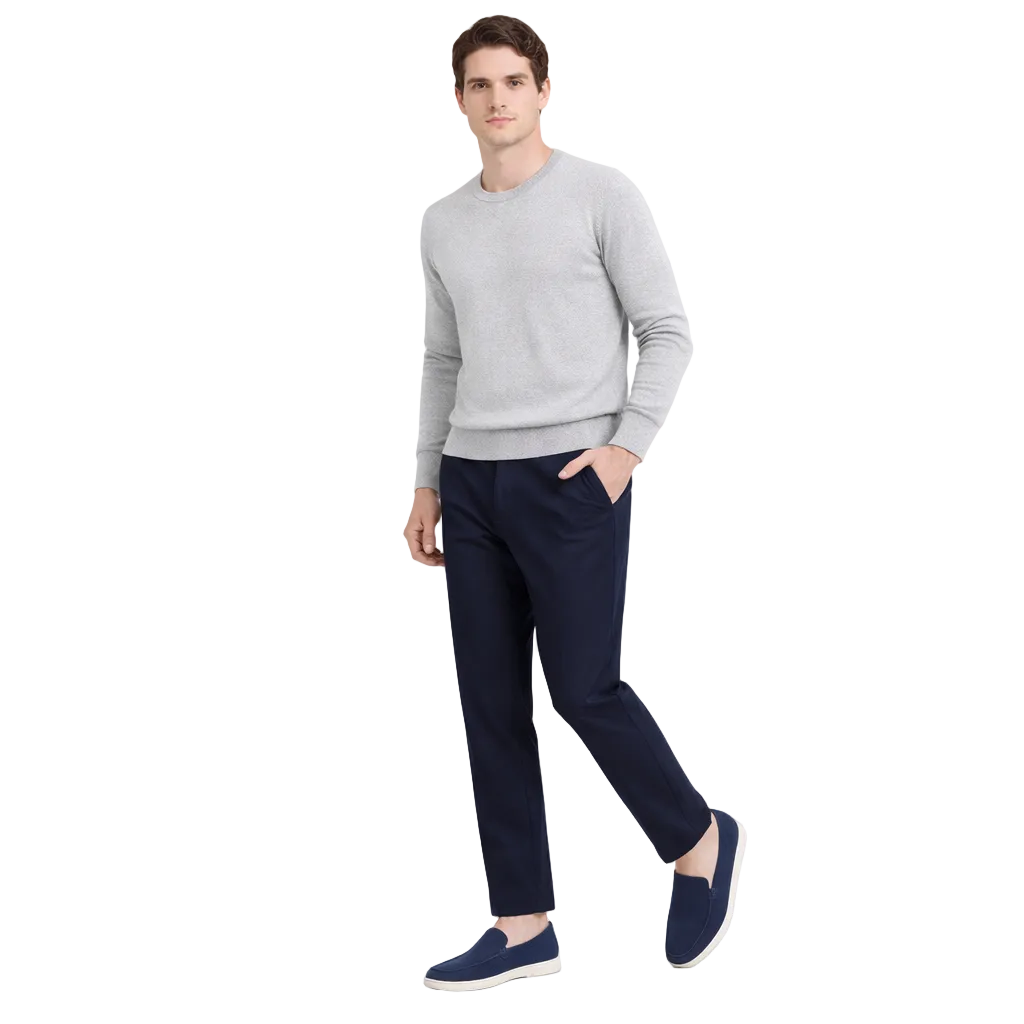 Men’s Signature Suede Driving Loafers Classic Pebble-Grip Moccasins