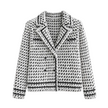 Women's Classic Square Collar Wool Blend Coat