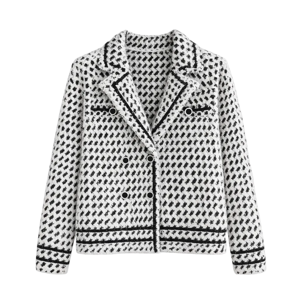 Women's Classic Square Collar Wool Blend Coat