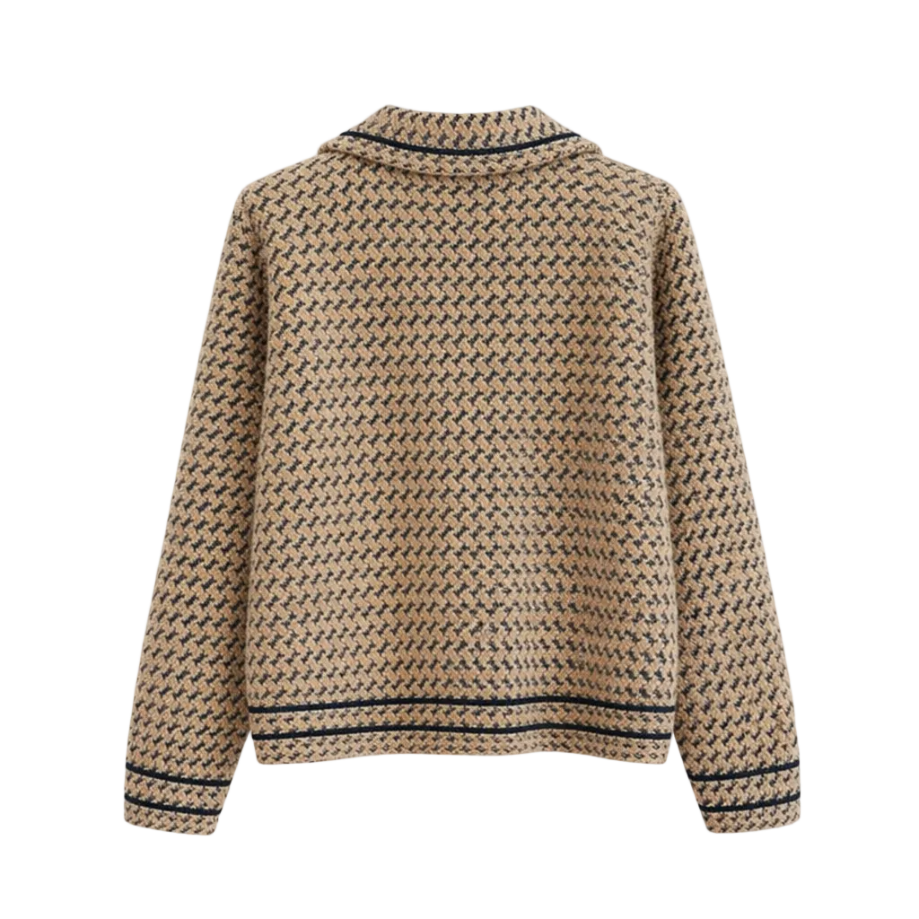 Women's Classic Square Collar Wool Blend Coat