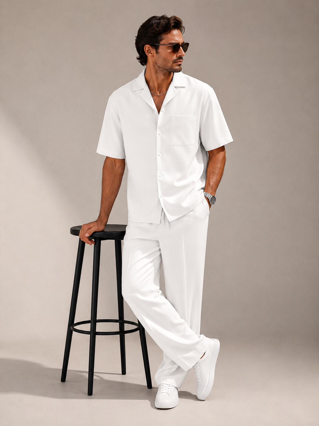Men's Minimalist Co Ord Set Timeless Resort Wear Style
