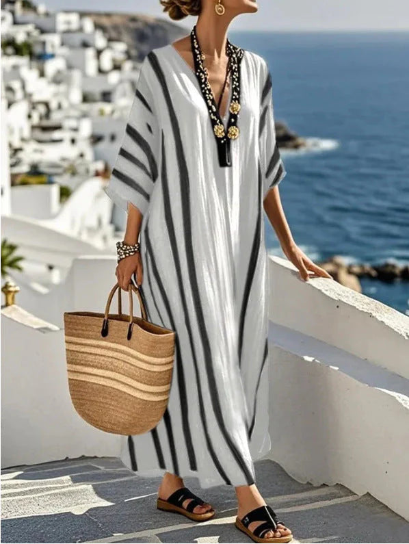 Women's Mediterranean Inspired Kaftan Dress