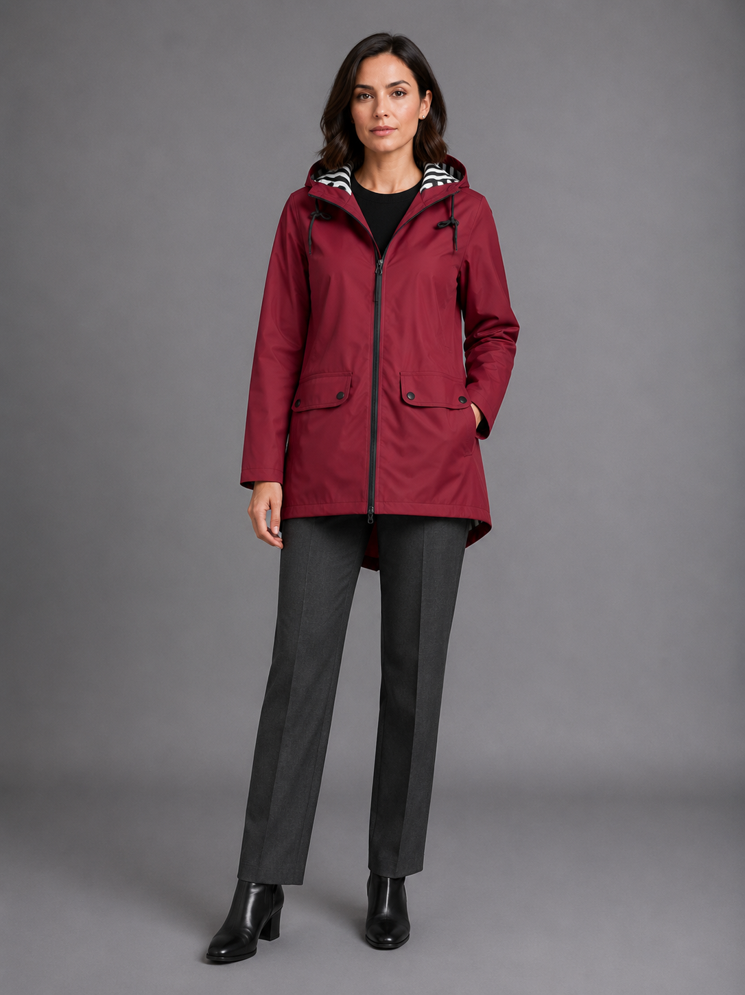 Women's Waterproof Raincoat – Hooded Rain Jacket