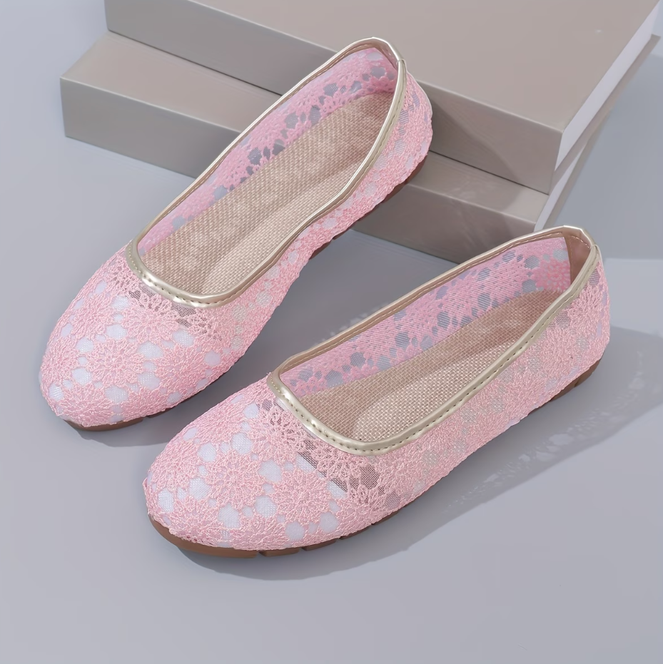 Women's Slip-On Ballet Flats Lightweight Mesh Casual Shoes