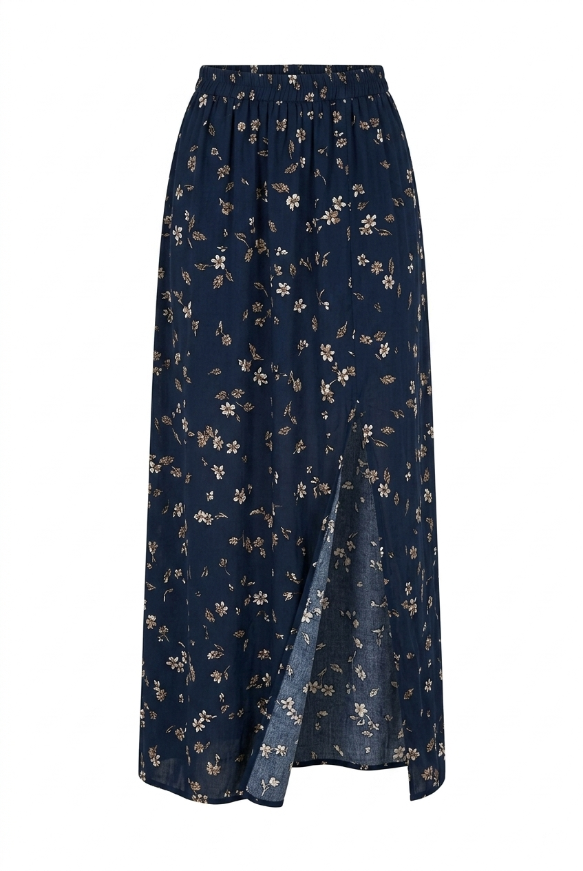 Women's Casual Floral Maxi Skirt Lightweight Summer Style