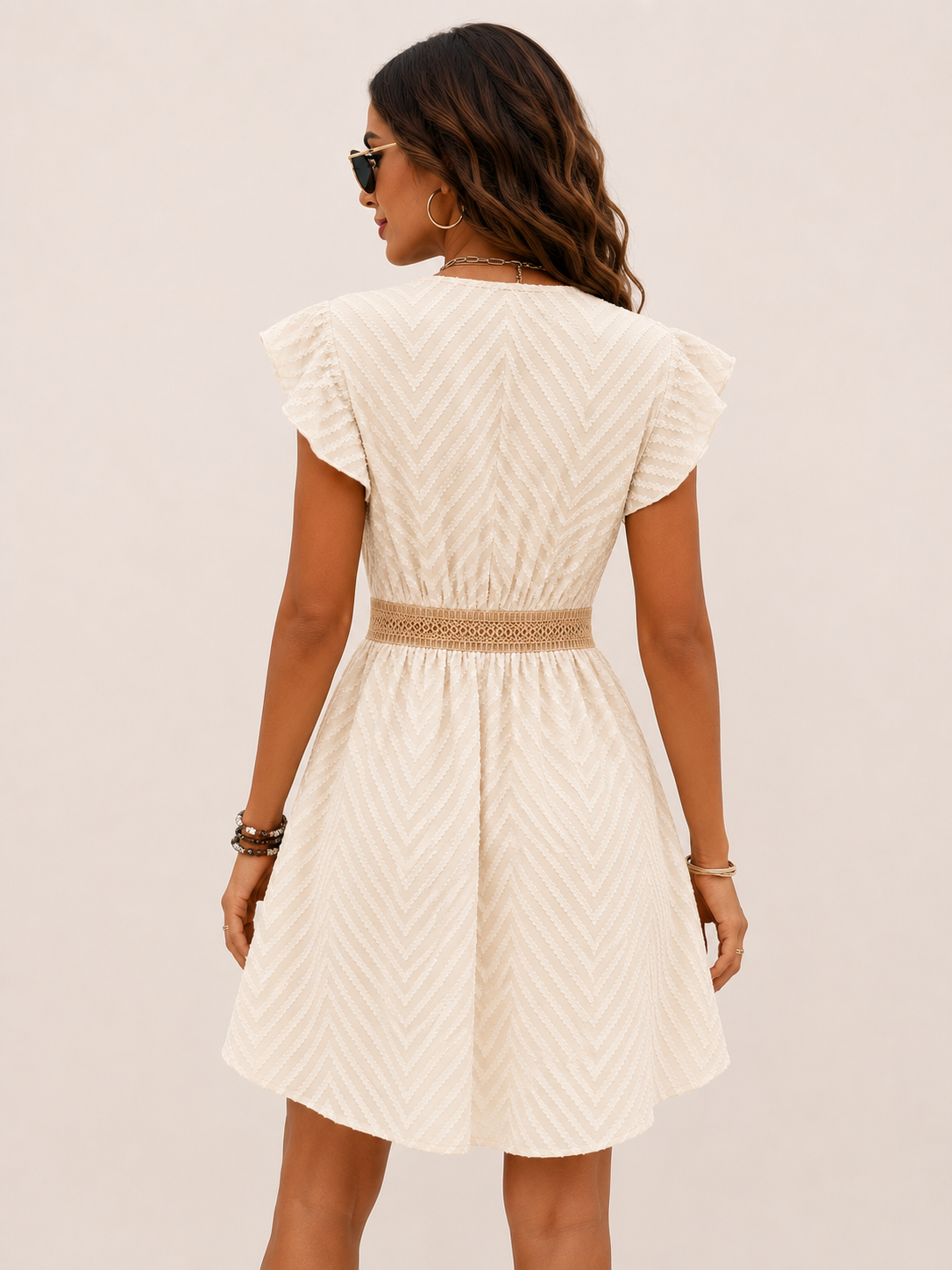 Women's Lace Midi Dress Slim Waist Elegant Summer Style