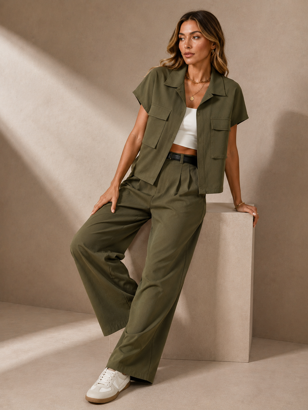 Women's Minimalist Co Ord Set Refined Summer Sophistication