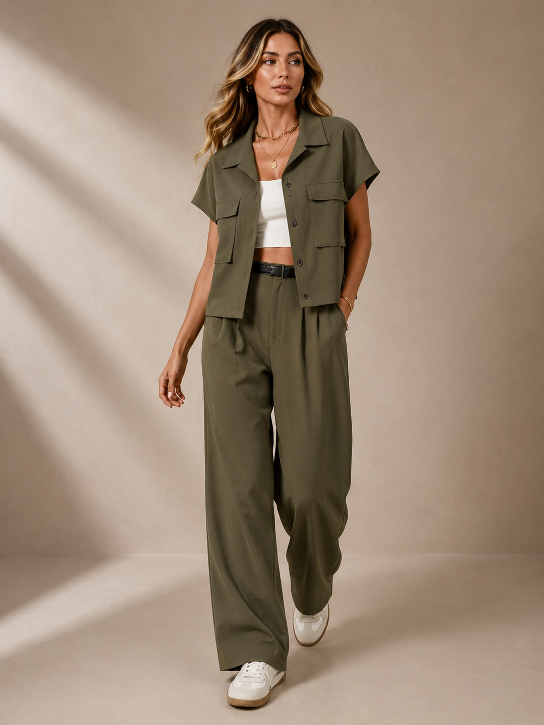 Women's Minimalist Co Ord Set Refined Summer Sophistication