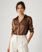 Women's Relaxed Fit Blouse Timeless Minimalist Chic Style