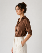 Women's Relaxed Fit Blouse Timeless Minimalist Chic Style