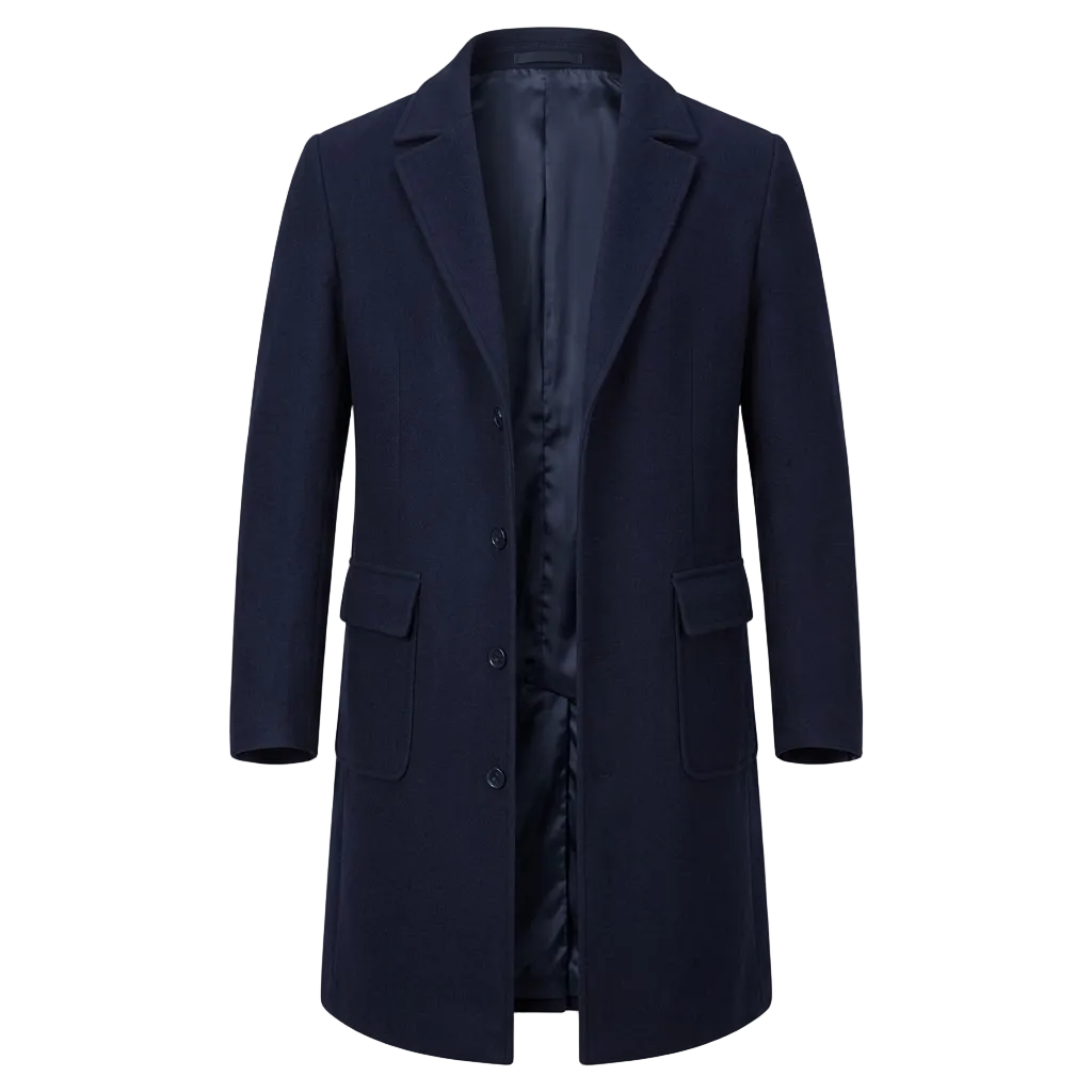 Men's Wool Overcoat Long Winter Warm Classic