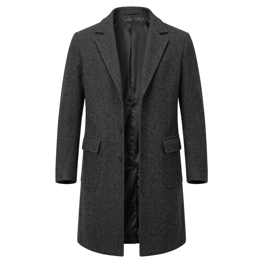 Men's Wool Overcoat Long Winter Warm Classic