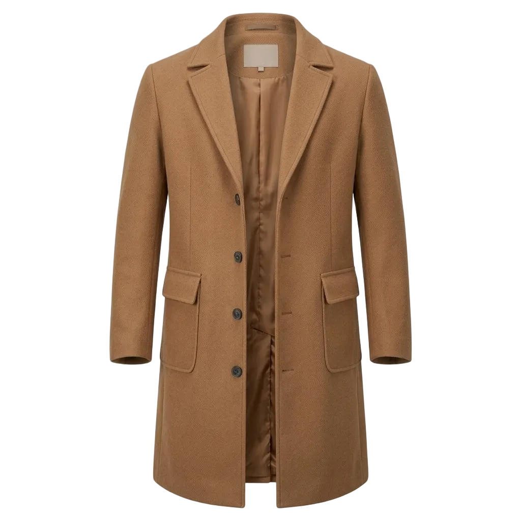 Men's Wool Overcoat Long Winter Warm Classic