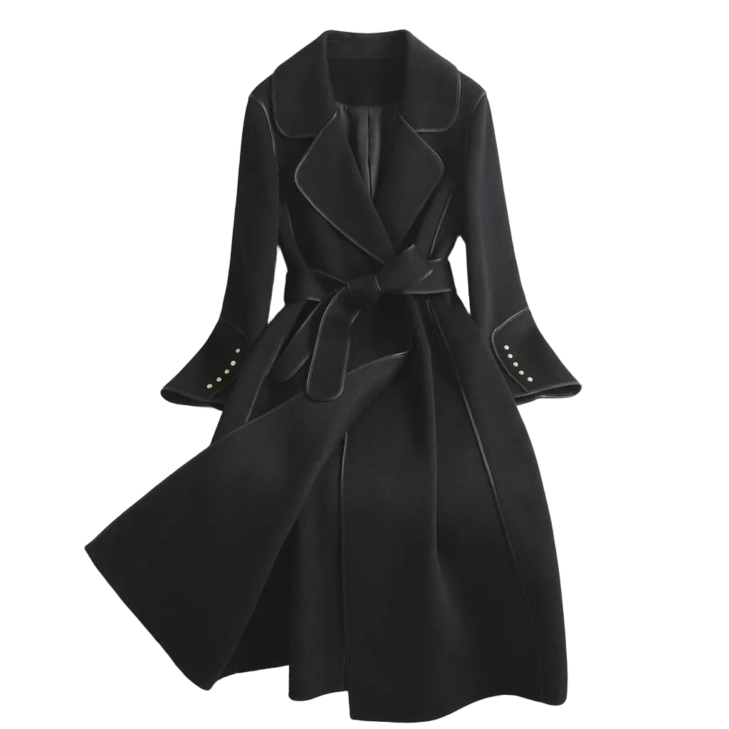 Women's Wool Blend Coat Mid Length Overcoat