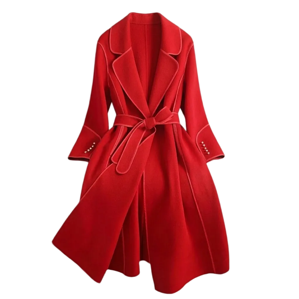 Women's Wool Blend Coat Mid Length Overcoat