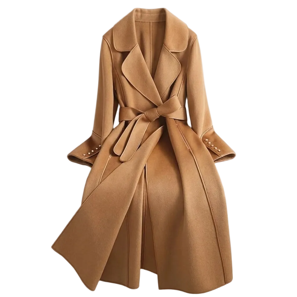 Women's Wool Blend Coat Mid Length Overcoat