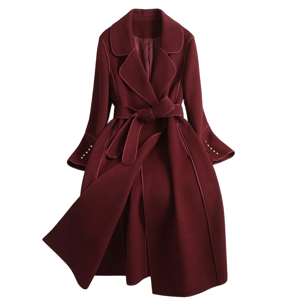 Women's Wool Blend Coat Mid Length Overcoat